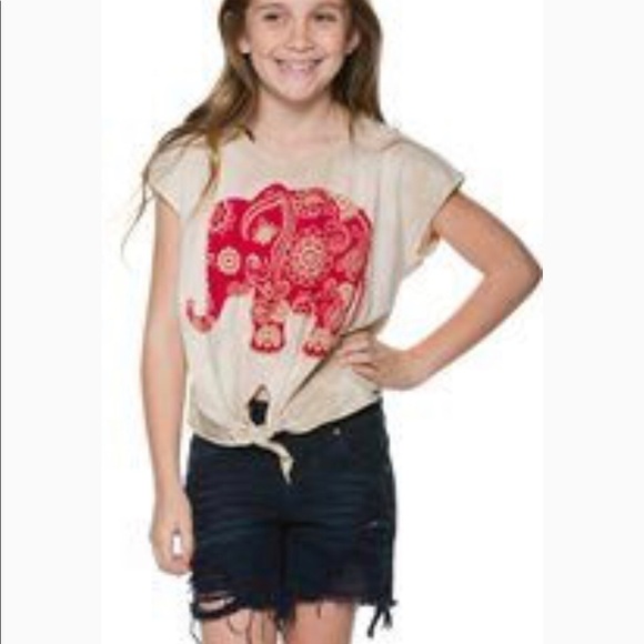 Swell Ellie Tie Front Tee Girls - Picture 3 of 4